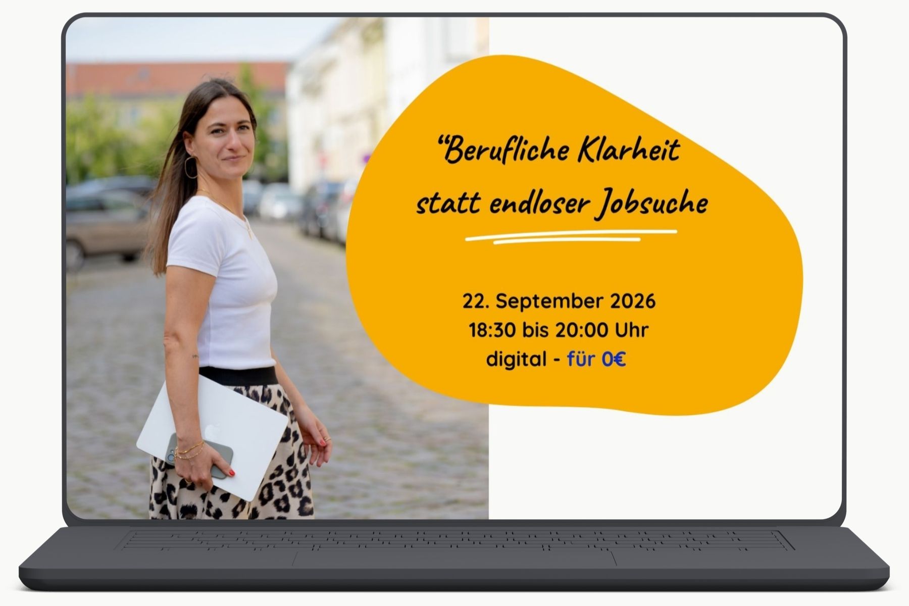 Mock Up: Online Live Masterclass "Berufliche Klarheit statt endloser Jobsuche" 22. September 2026 18:30 bis 20:00 Uhr digital - 0€
